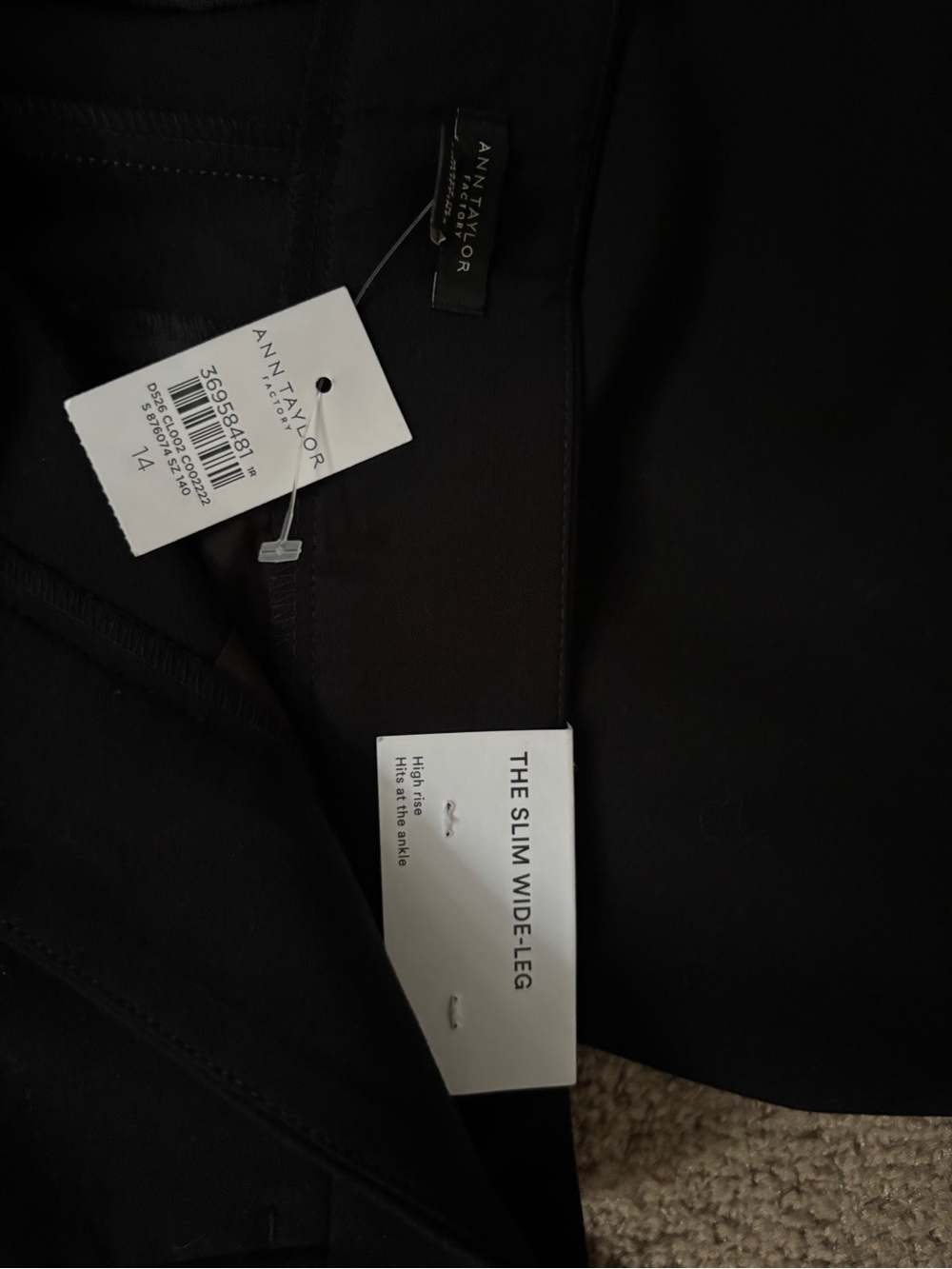 Ann Taylor Factory Black Wide-Leg Dress Pants - Picture 3 of 5